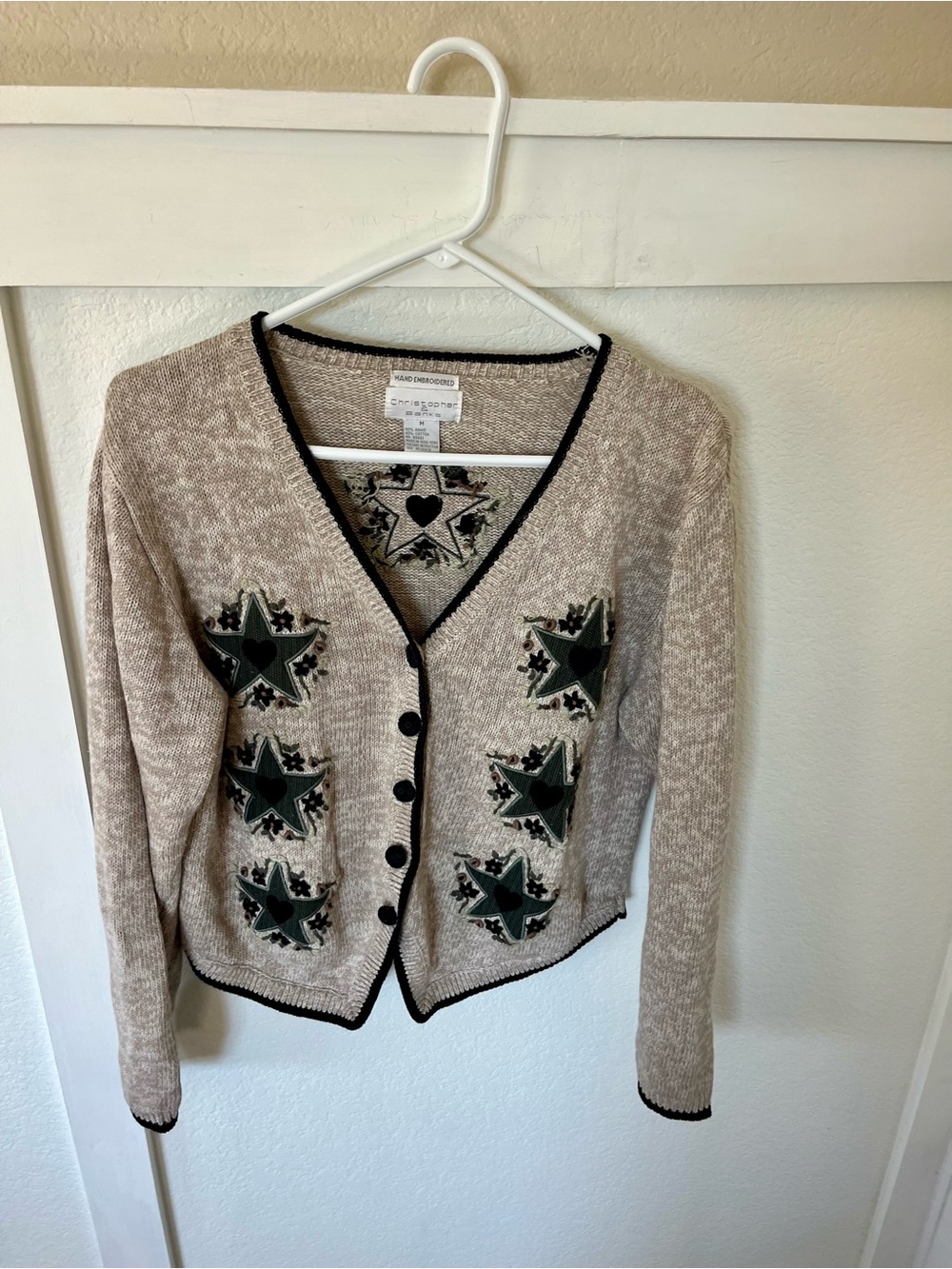 Vintage Christopher & Banks Women’s Medium Hand Embroidered Cardigan Sweater